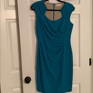 Calvin Klein,  teal business / cocktail dress